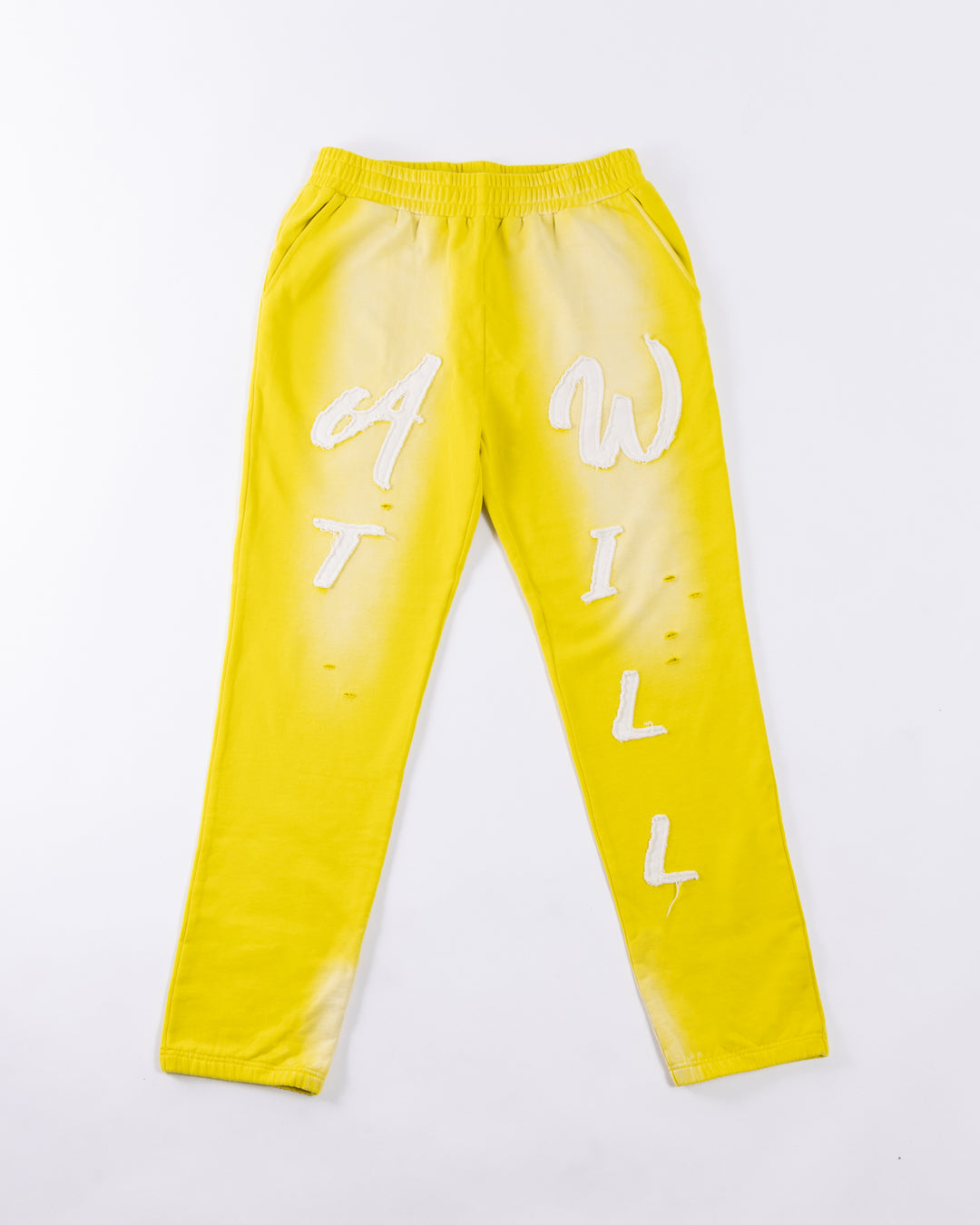 Logo Distressed Sweat Canary